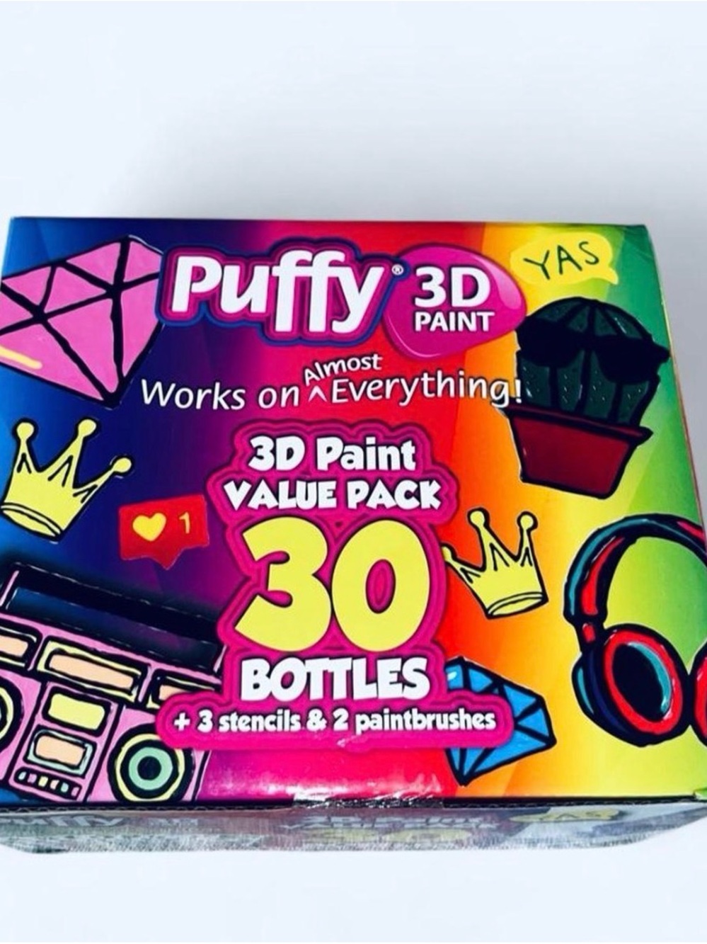 3D Paint Value Pack - 30 Bottles - Multicolor